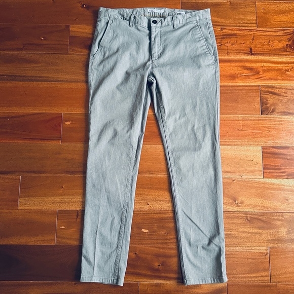Zara Other - Zara Man Slim Fit Chino Stretch Travel Pants Grey Gray Size 36